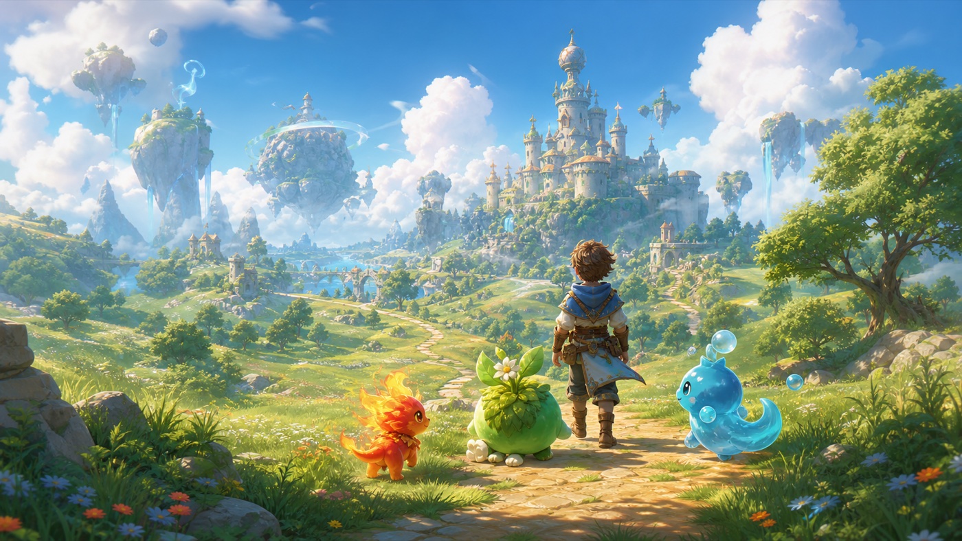原创精灵收集奇幻世界场景